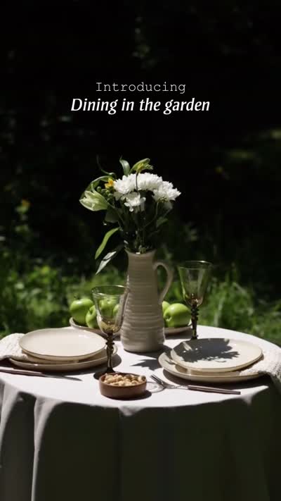 Dining in the garden